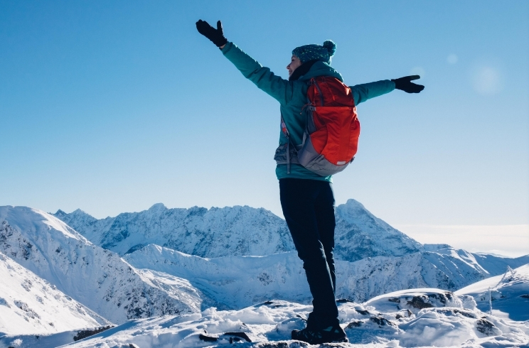 Person on a mountain